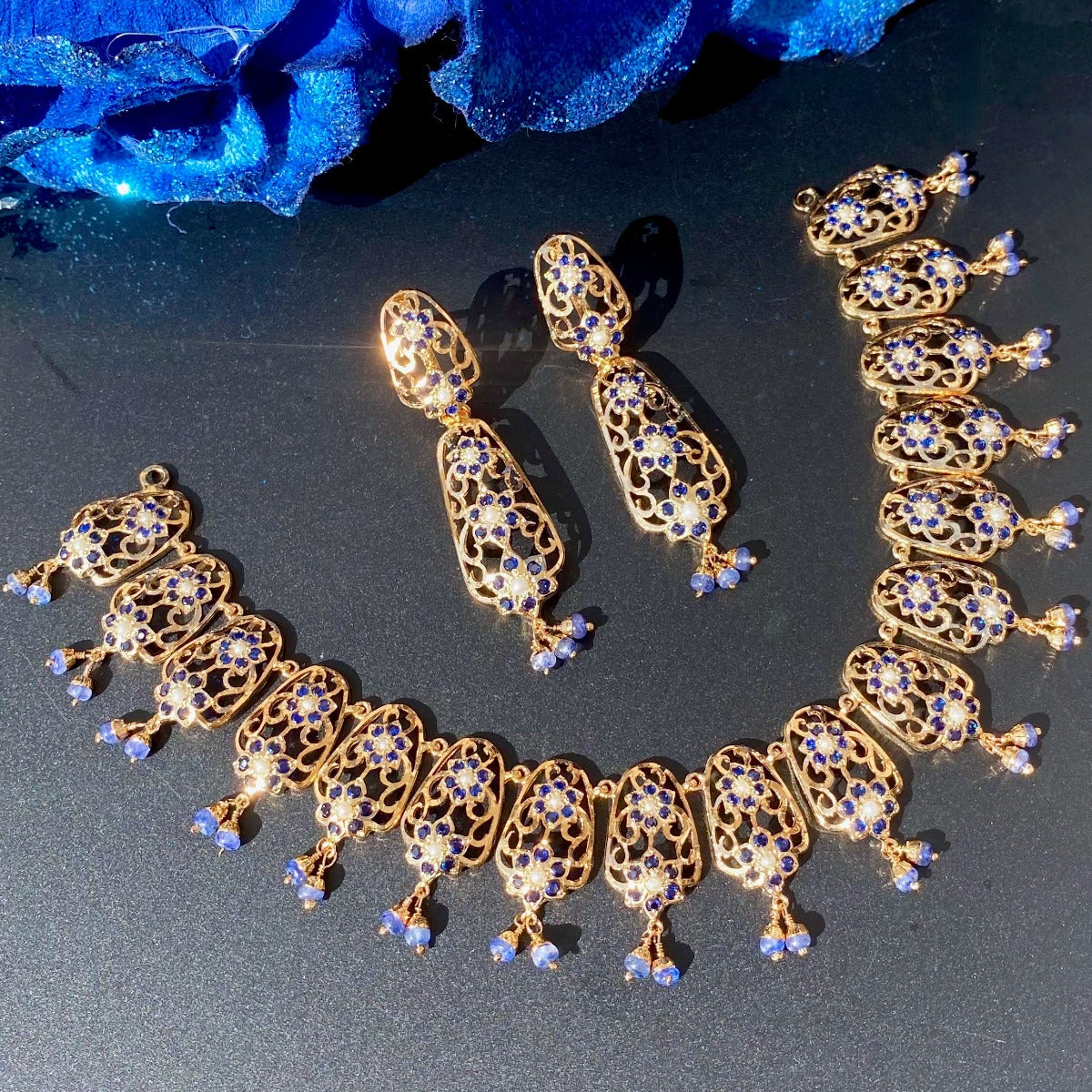 modern design Hyderabadi jadau jewellery
