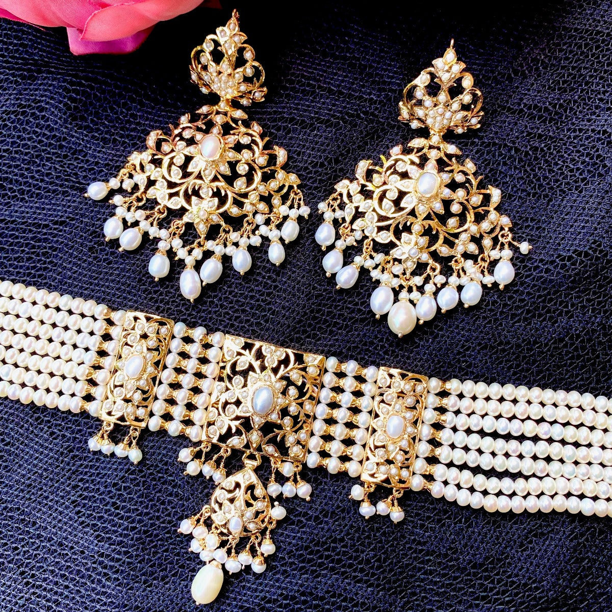Indian pearl jewellery