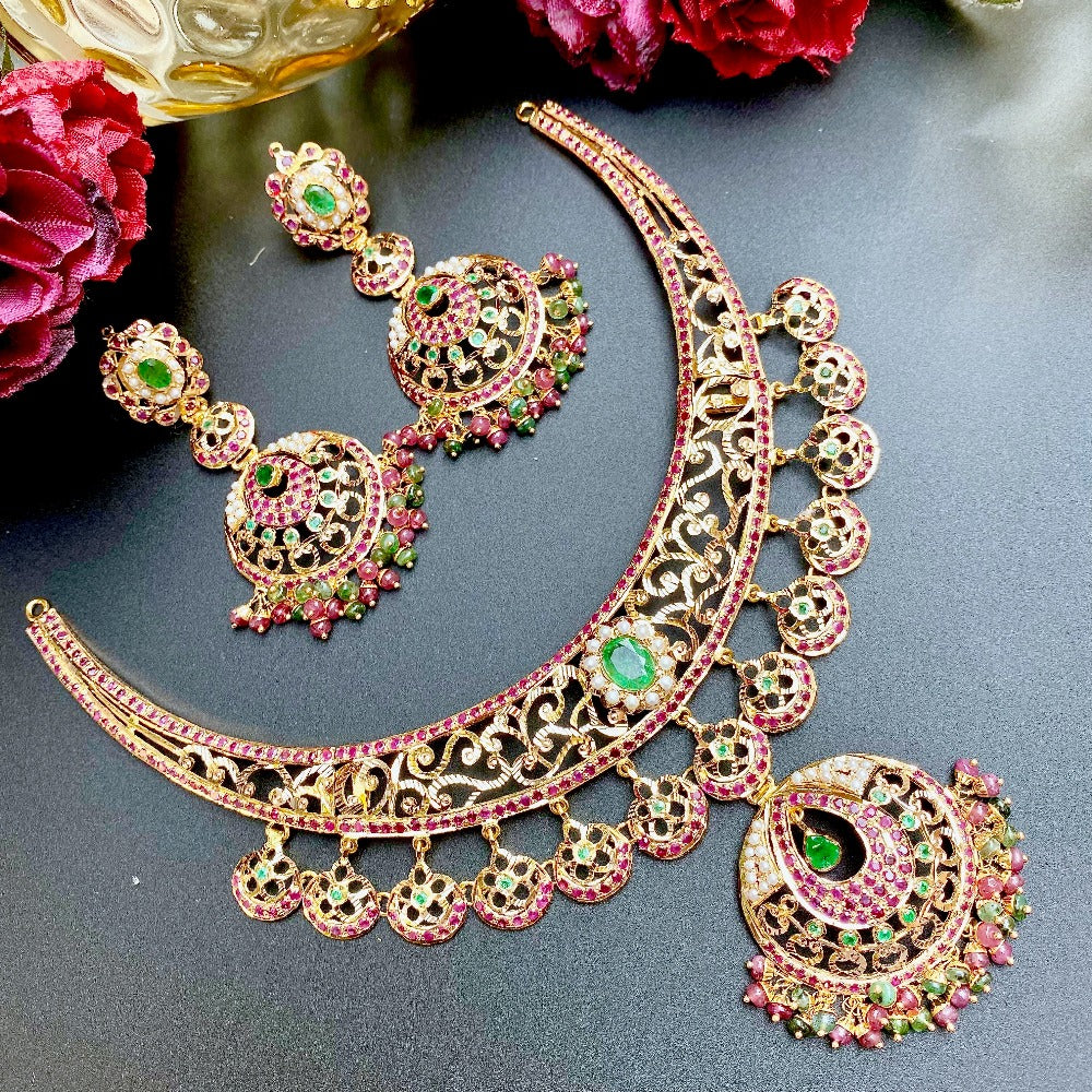 malabar jadau necklace set