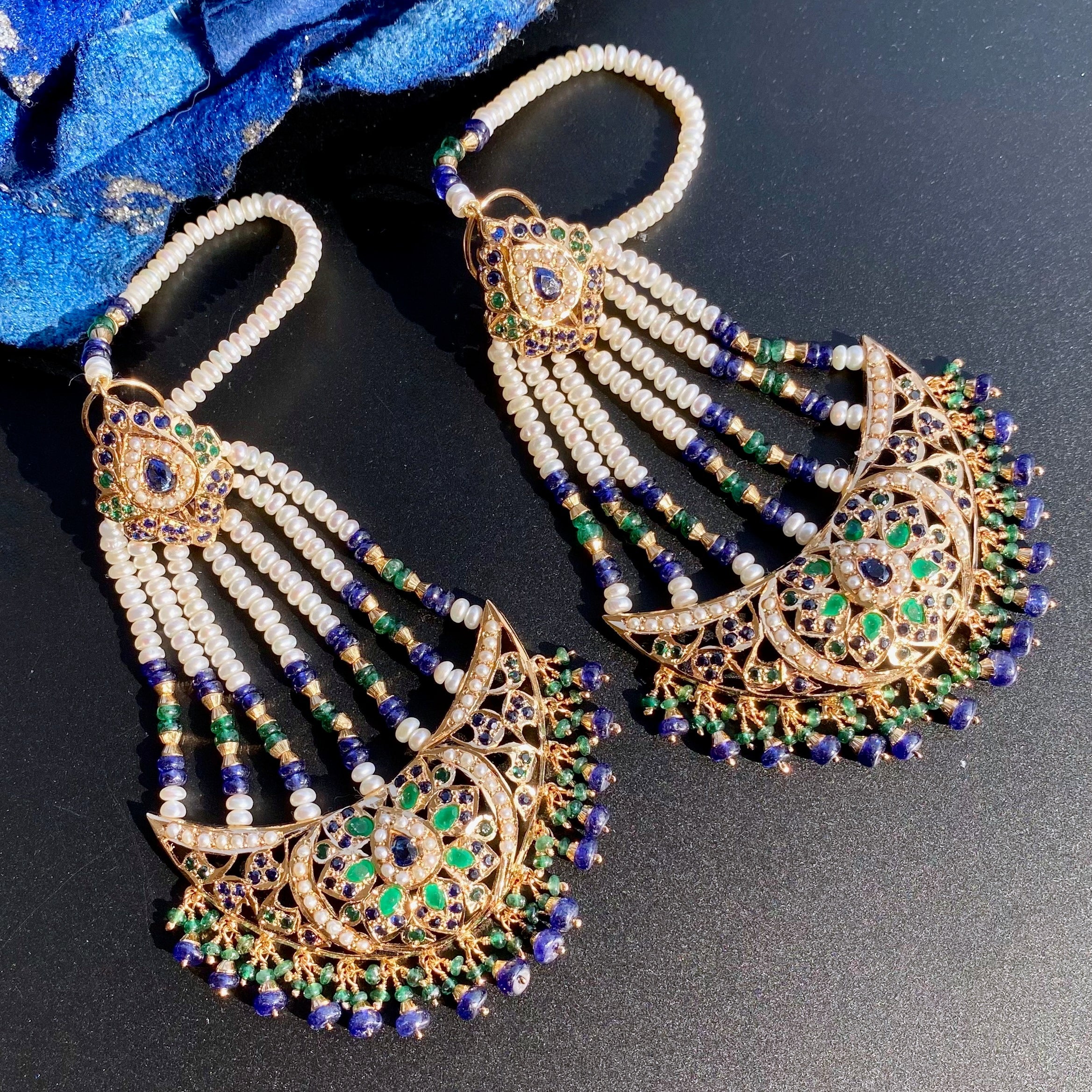 Royal Jhoomer Styled Jadau Earrings | Gold Plated on Silver with Premium Stones ER 641