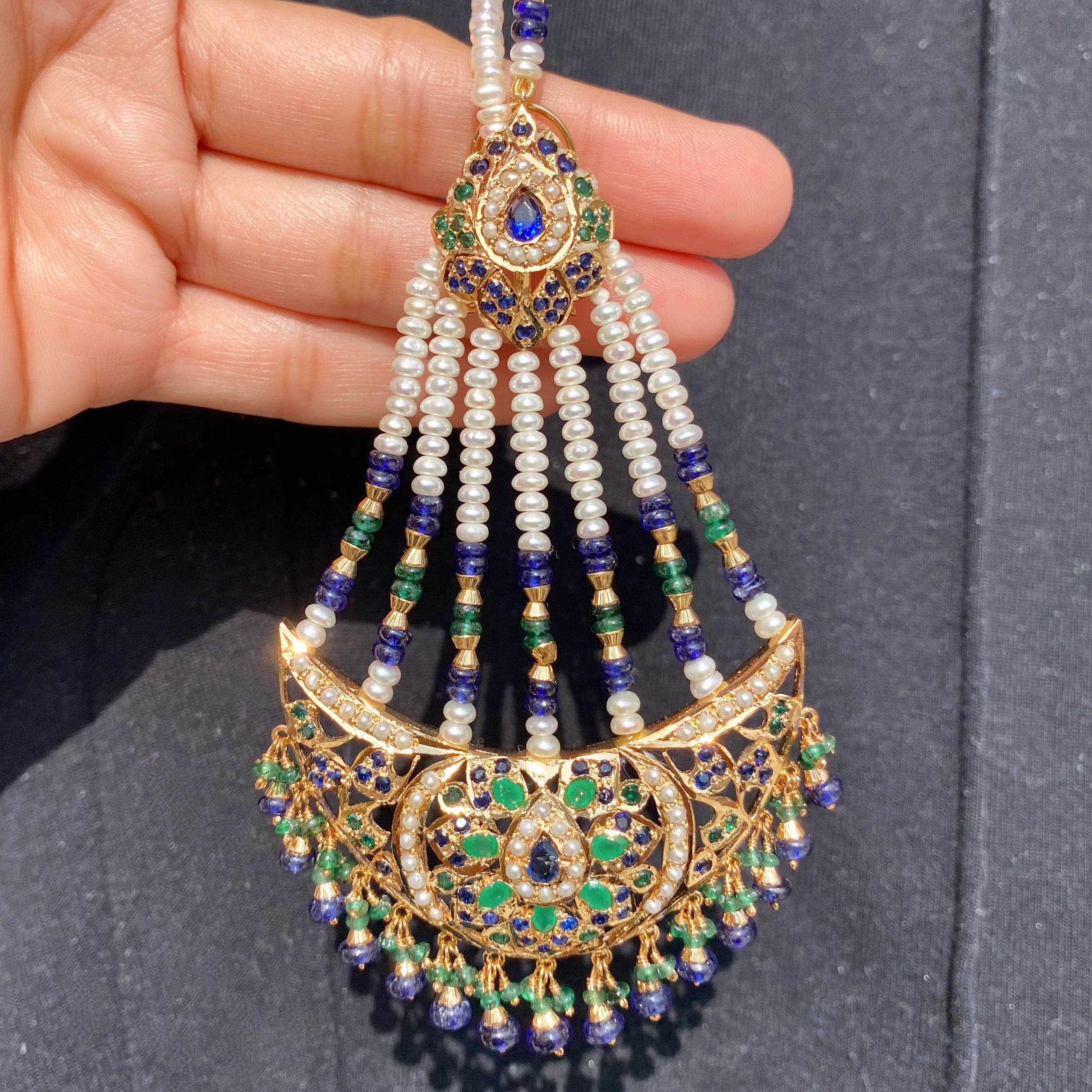 Royal Jhoomer Styled Jadau Earrings | Gold Plated on Silver with Premium Stones ER 641