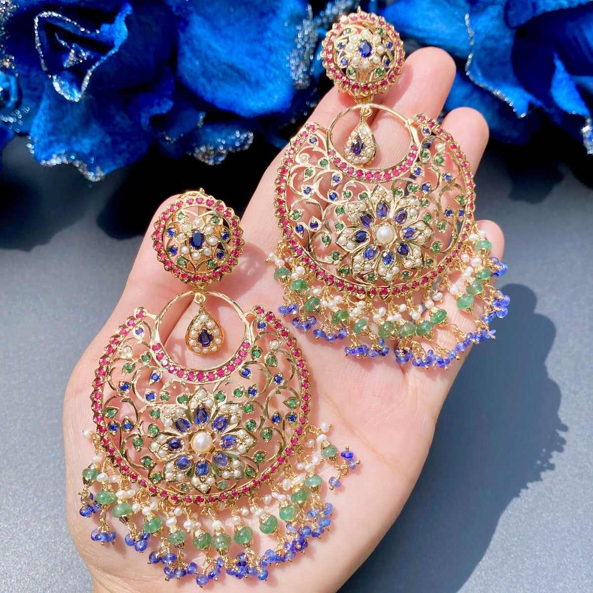 top pakistani gold plated jewellery on silver