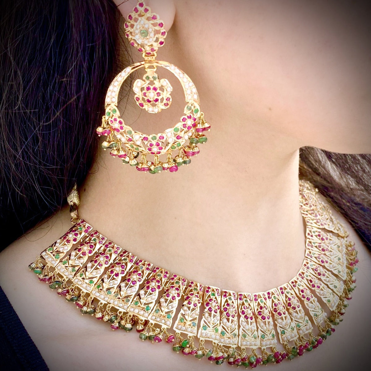 bengali gold necklace set