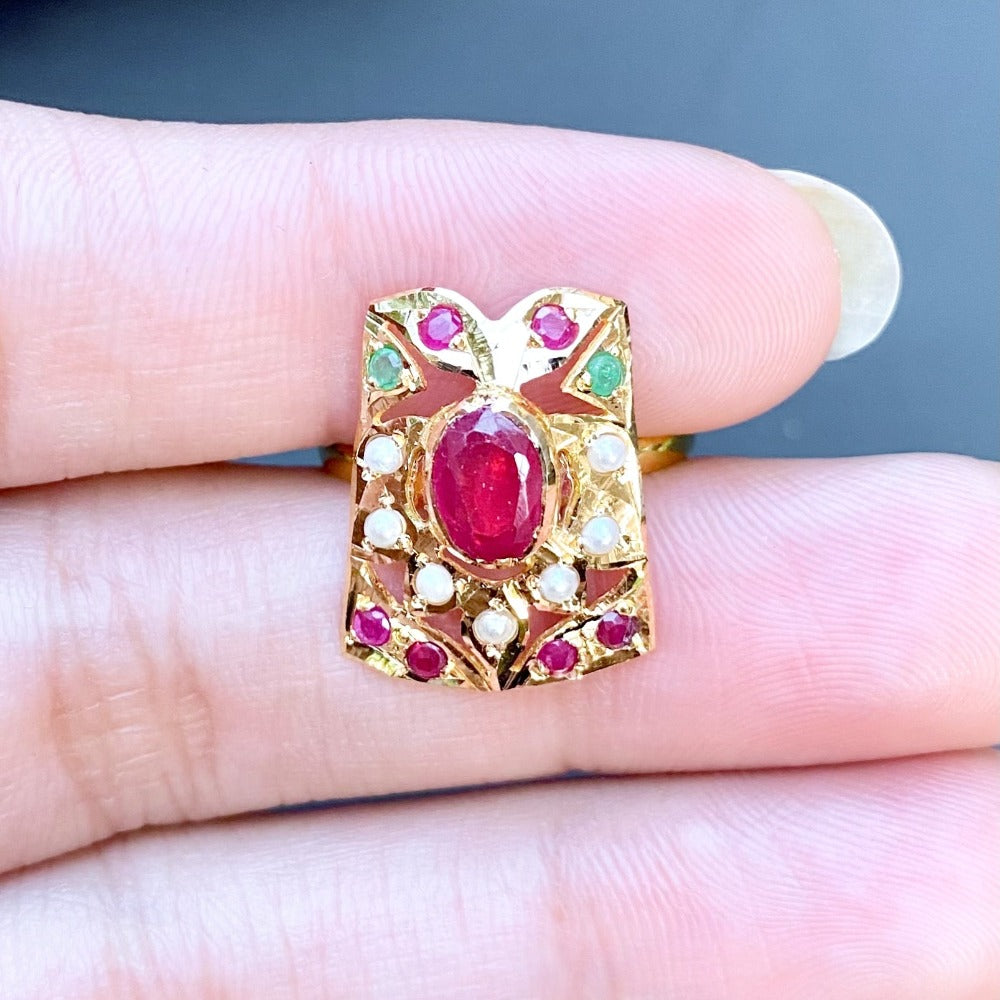 ruby ring in 22k gold