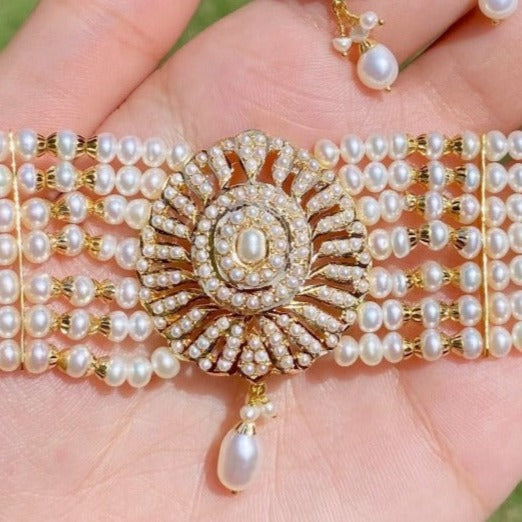 buy Hyderabadi gold choker sets in usa