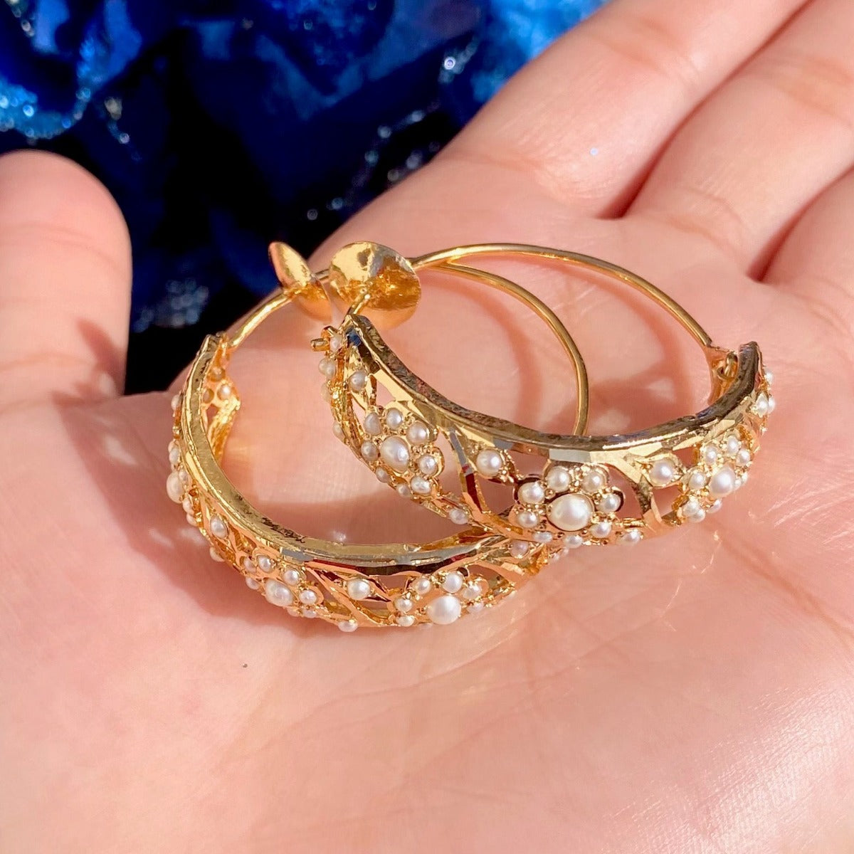 gold plated hoop earrings