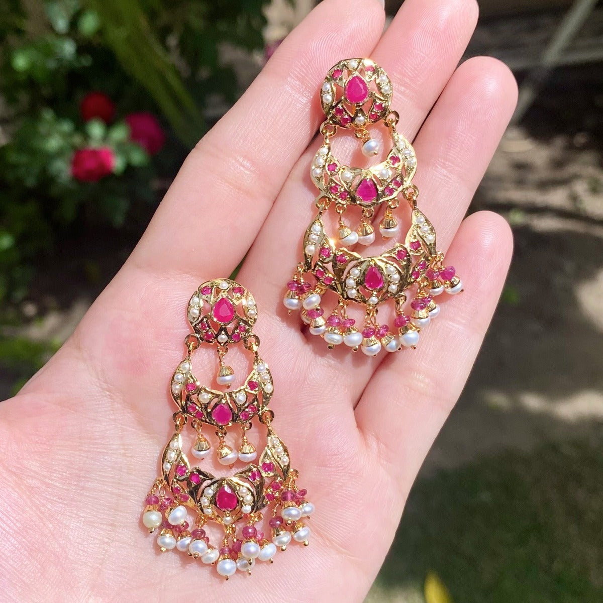 ruby earrings