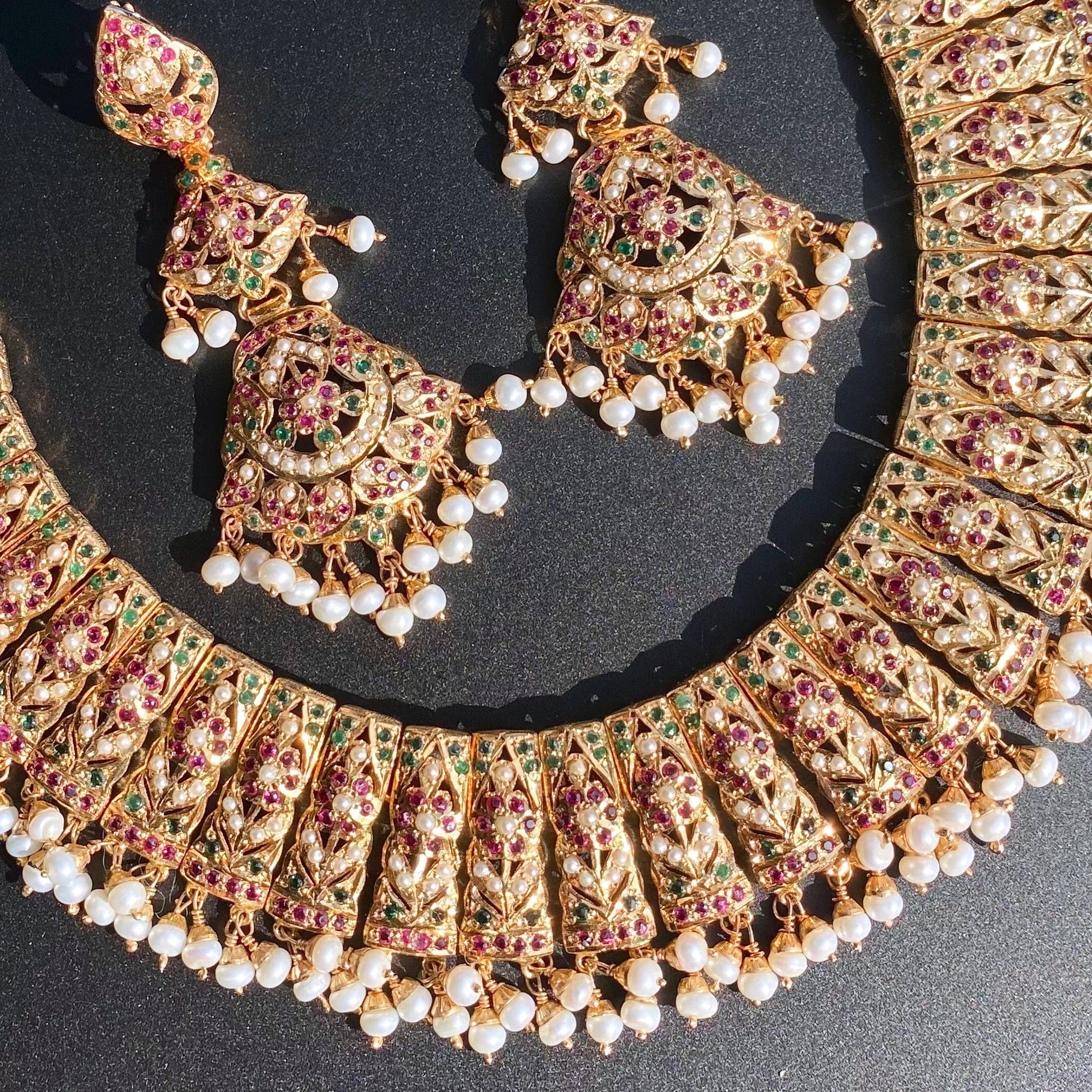 Traditional Jadau Necklace | Bridal Jadau Guluband | Indian Jewellery | NS 496