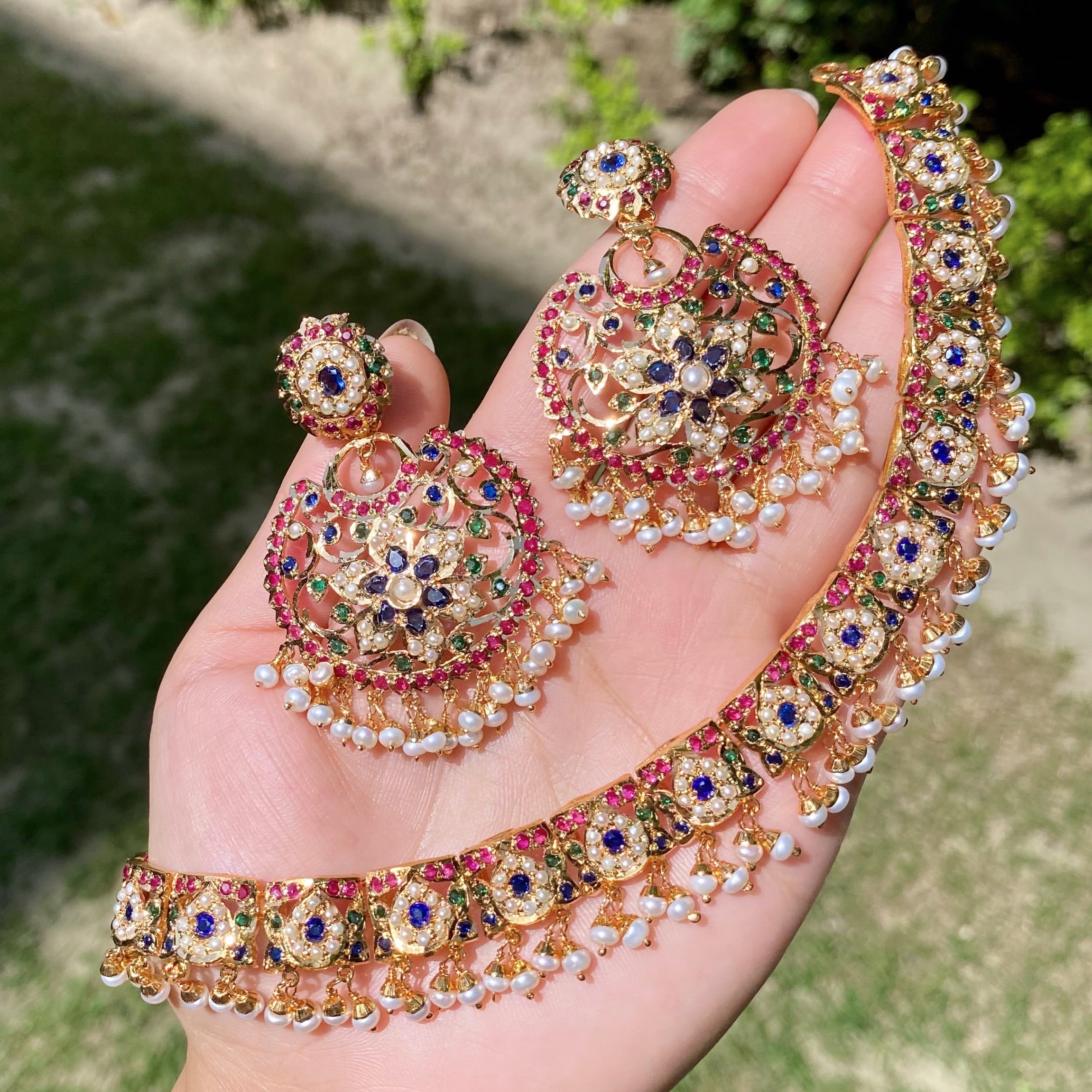 Buy Gold Plated Indian Jewelry Sets Online | Exquisitely Crafted | Premium Materials NS 306