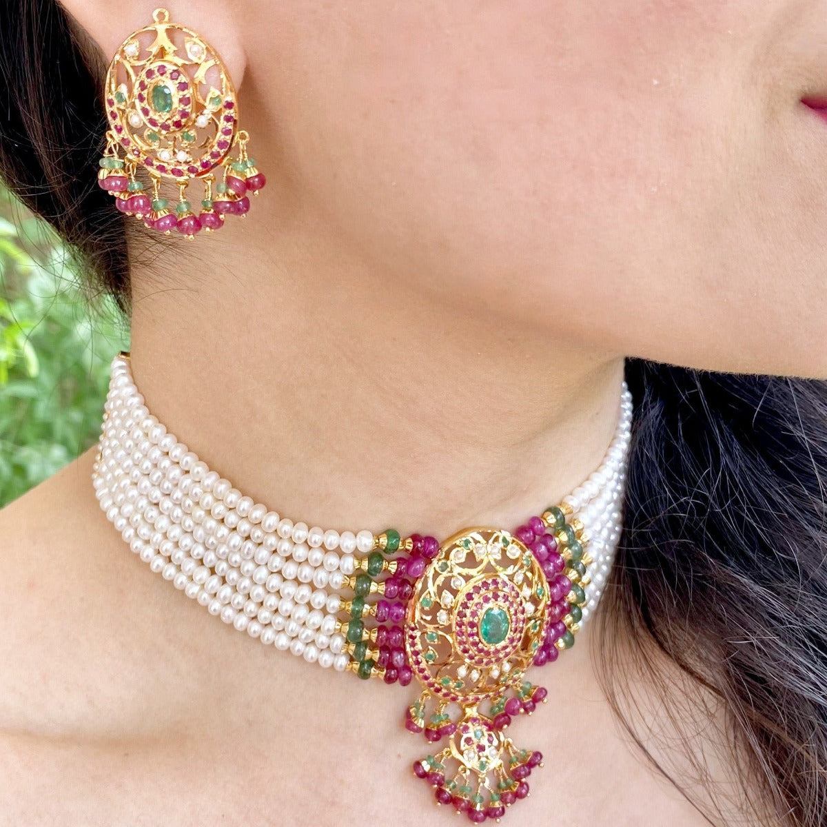 bengali style chik necklace set