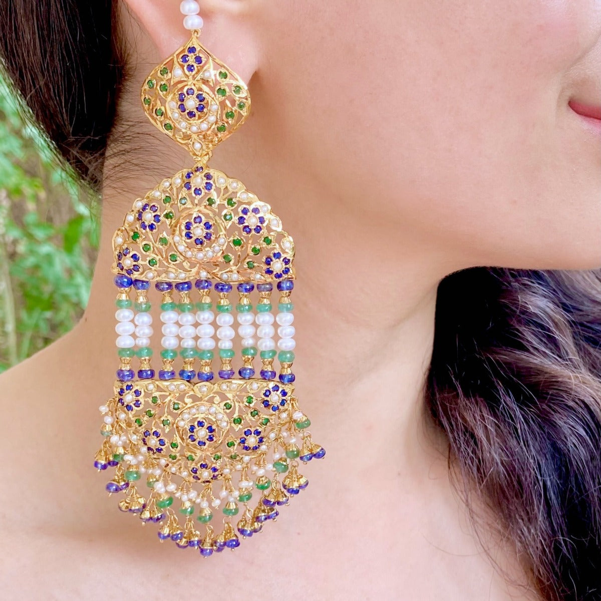 pakistani jadau earrings