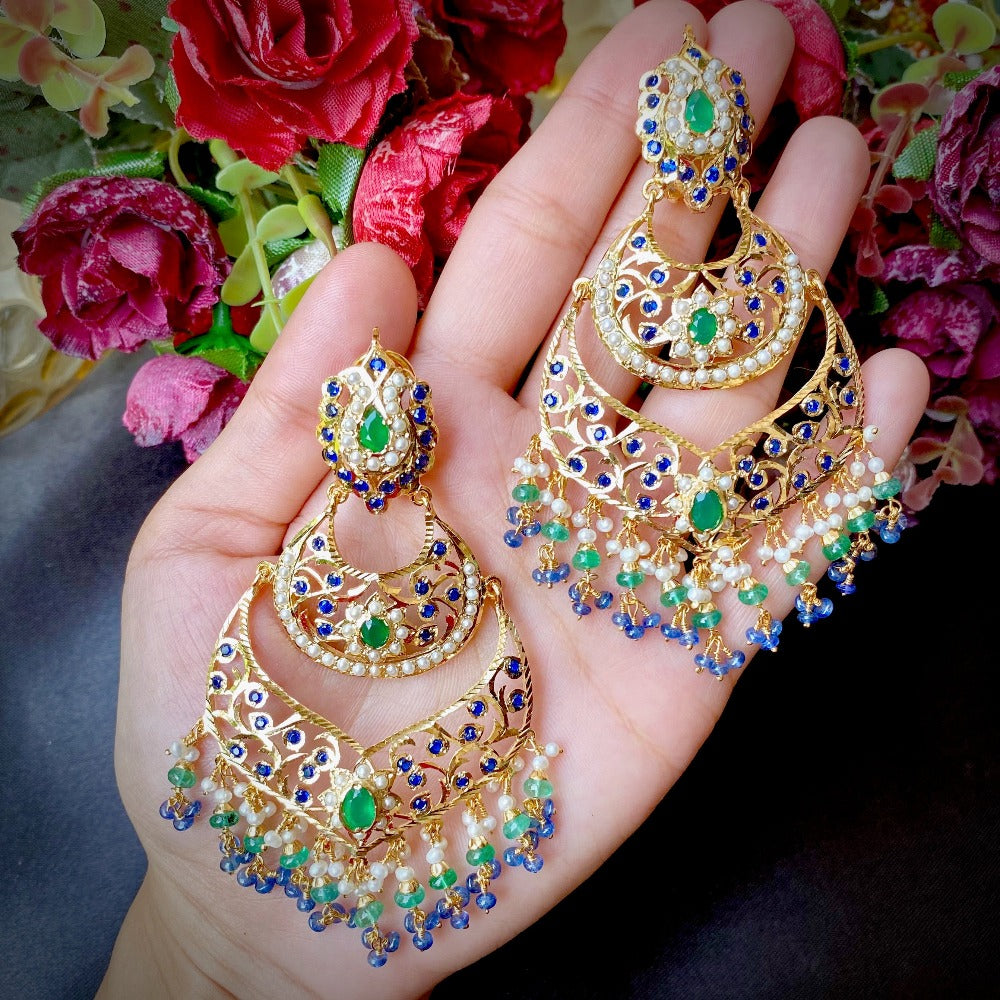 kundan chandbali earrings under 20000