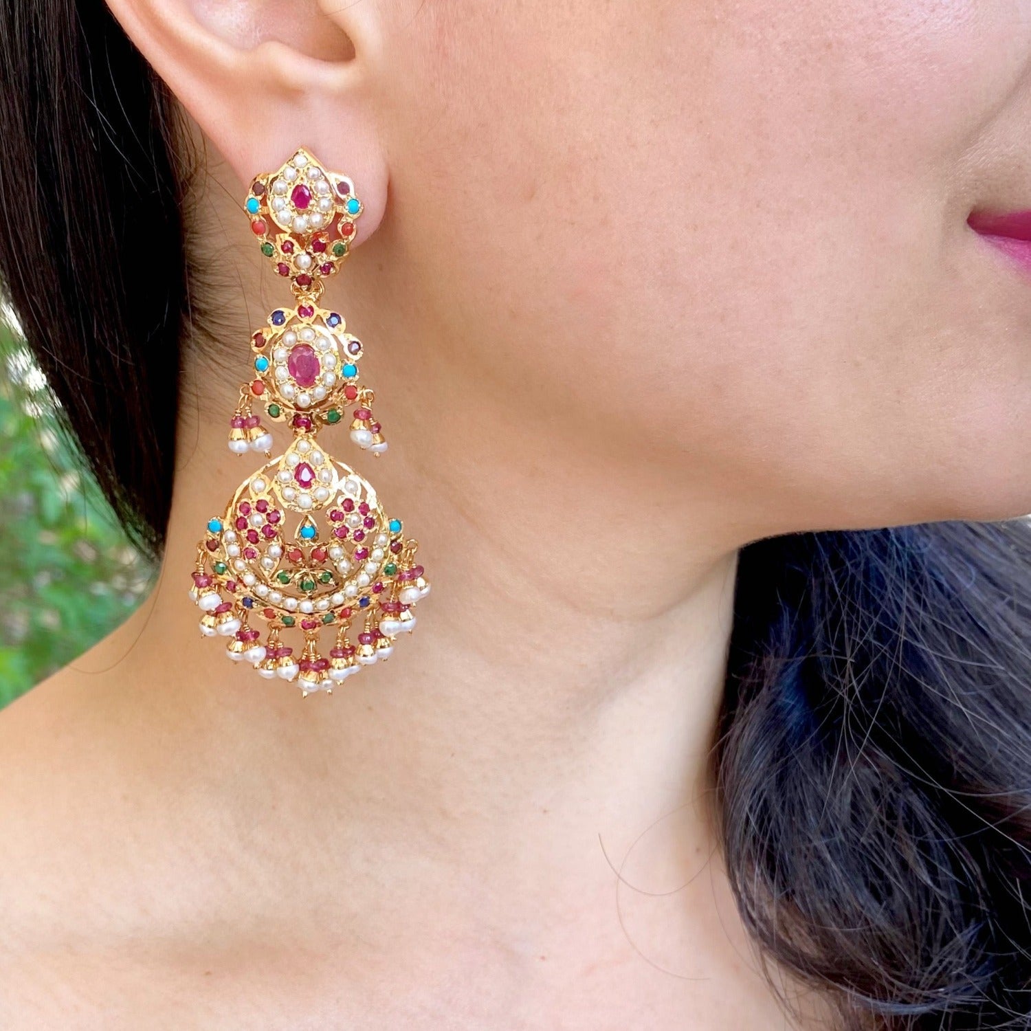 navratna earrings