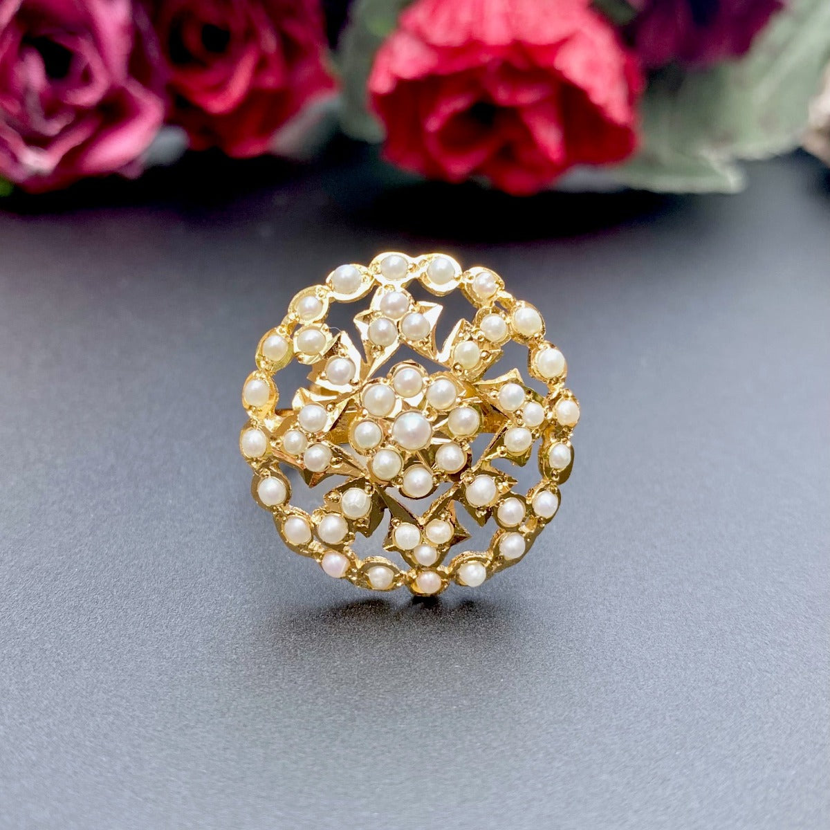 gold plated ladies ring