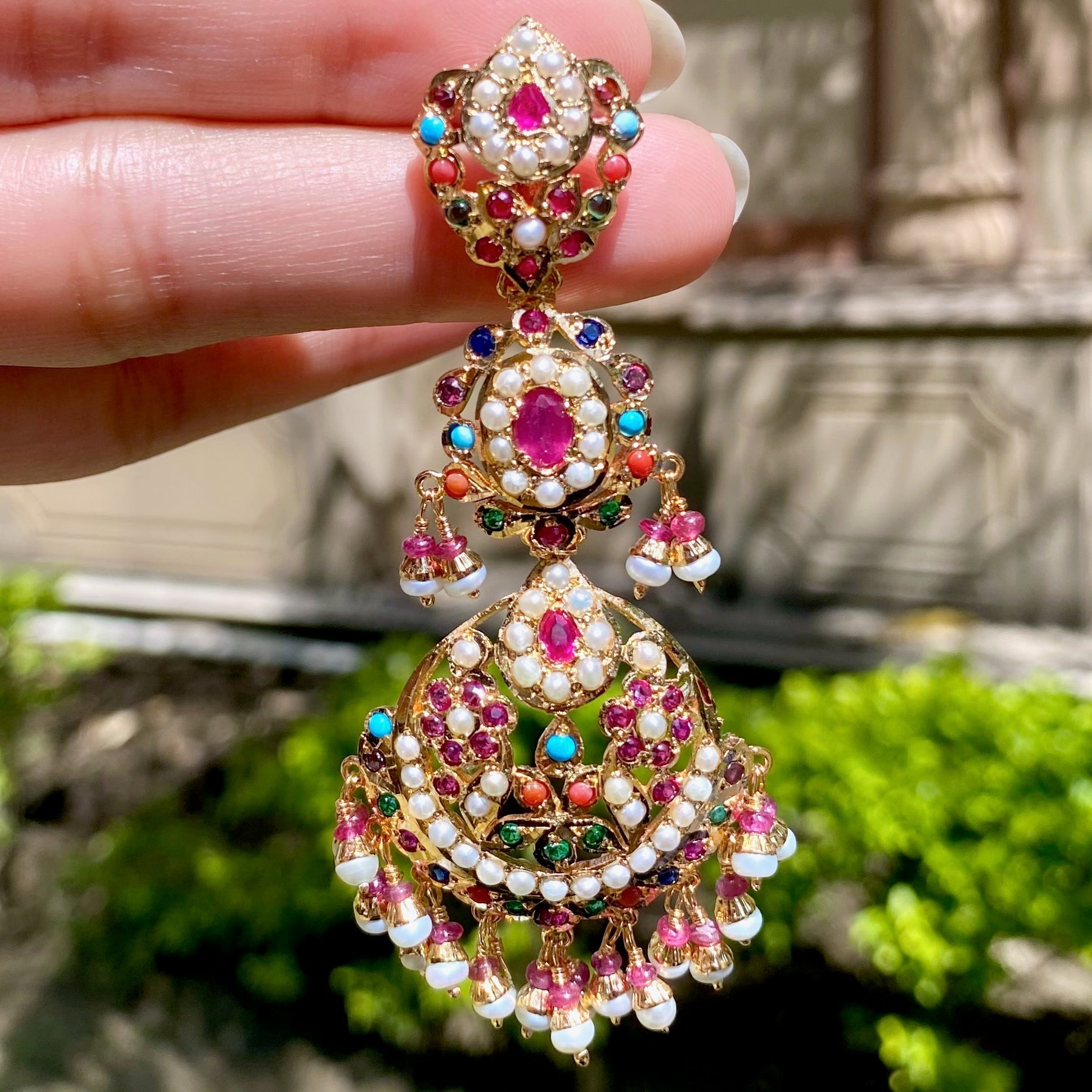 Navaratna earrings