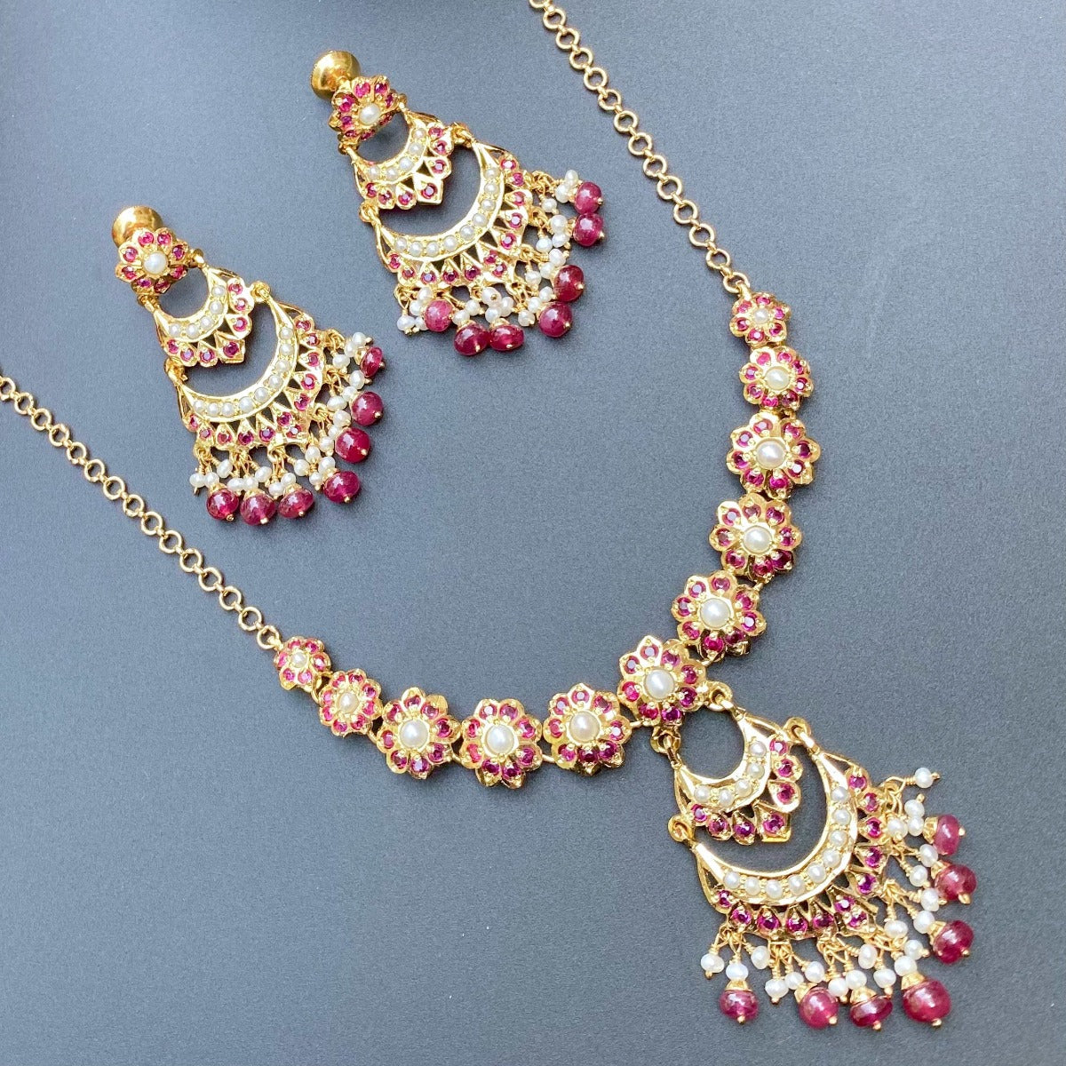 gold plated necklace set