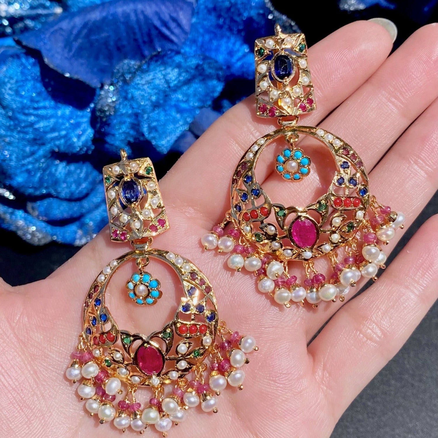 NAVRATTAN EARRINGS