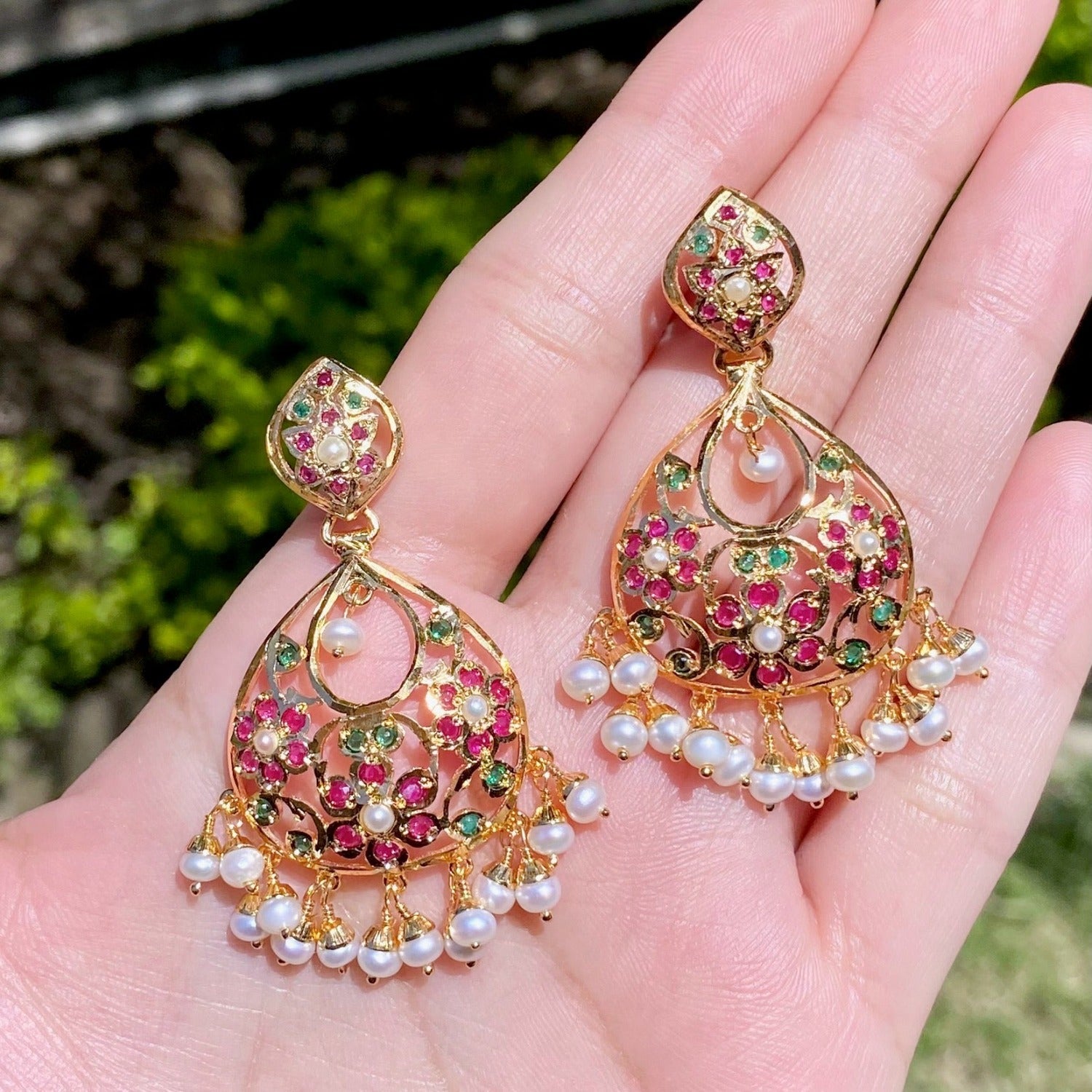 Jadau earrings