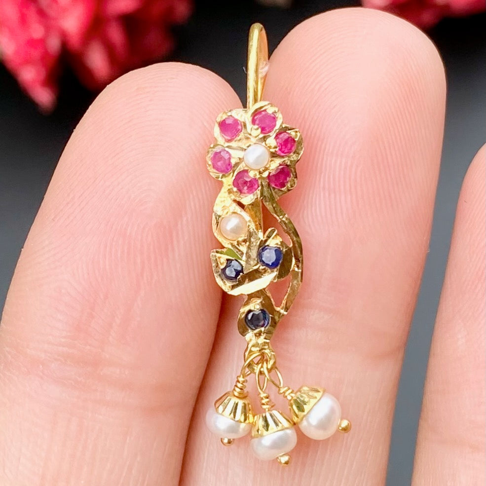 cute jadau gold earrings