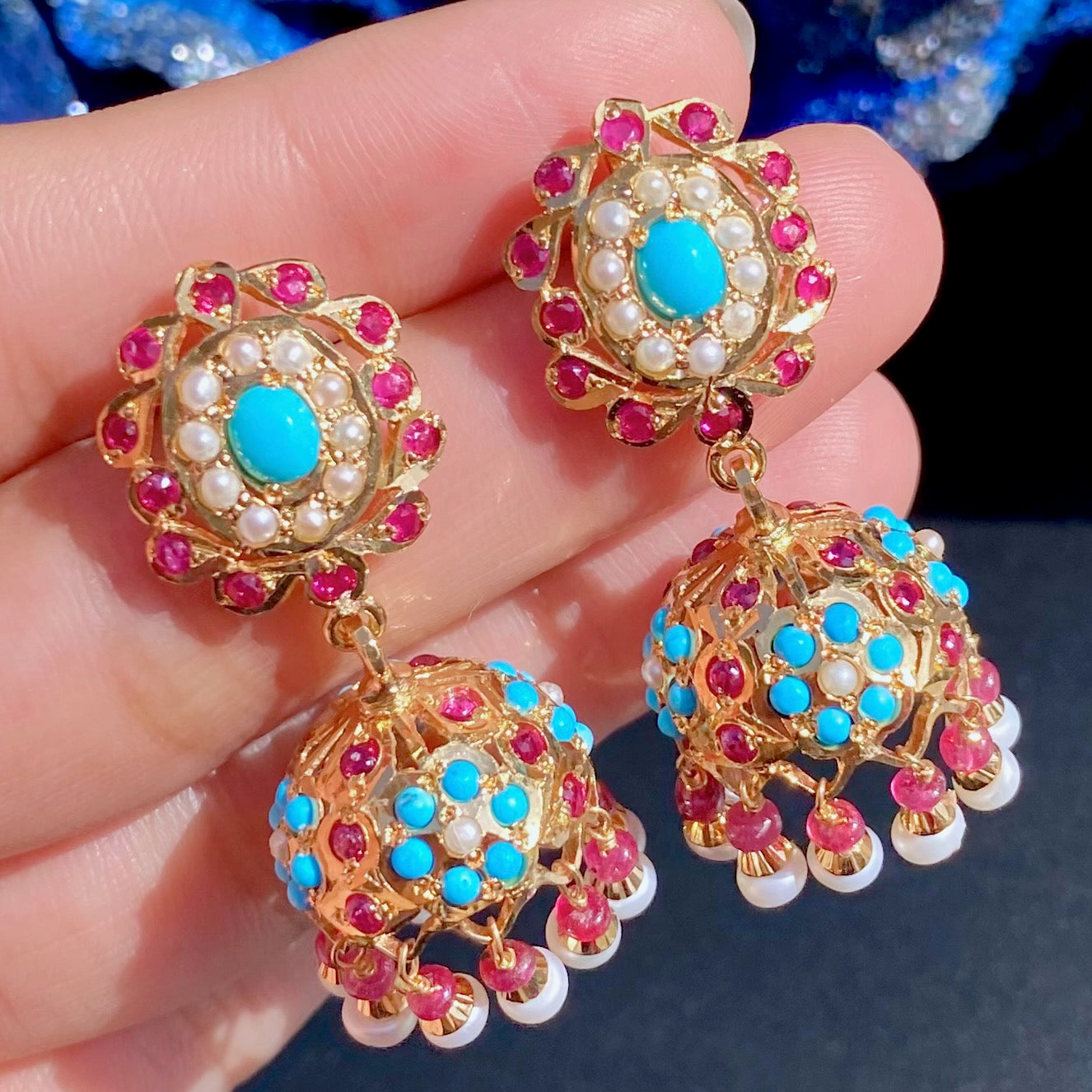 TURQUOISE JEWELLERY IN GOLD