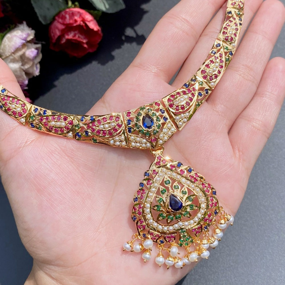 gold plated jadau jewelry