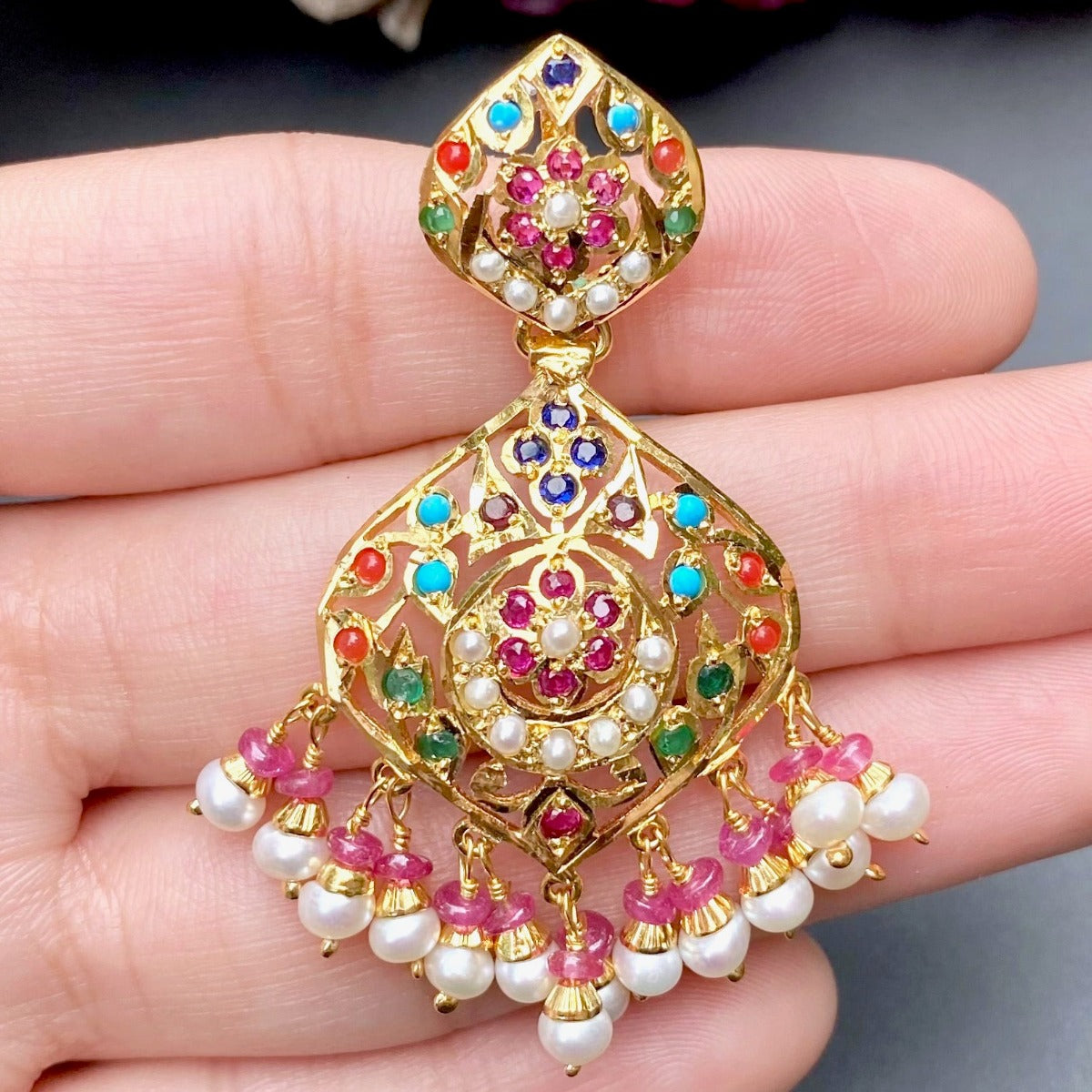 navratana earrings