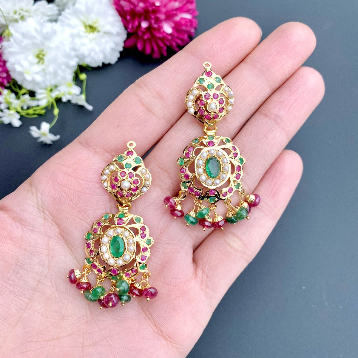 multicolor light weight earrings