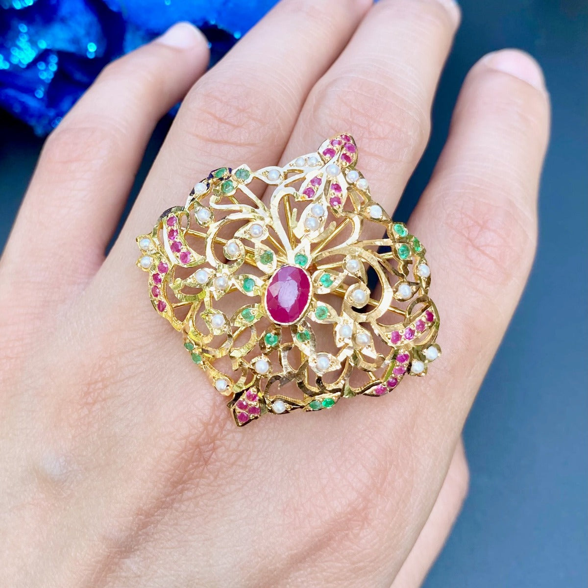 22 Carat Gold Ladies Ring | Edwardian Victorian Era Inspired Design | Antique Looks 