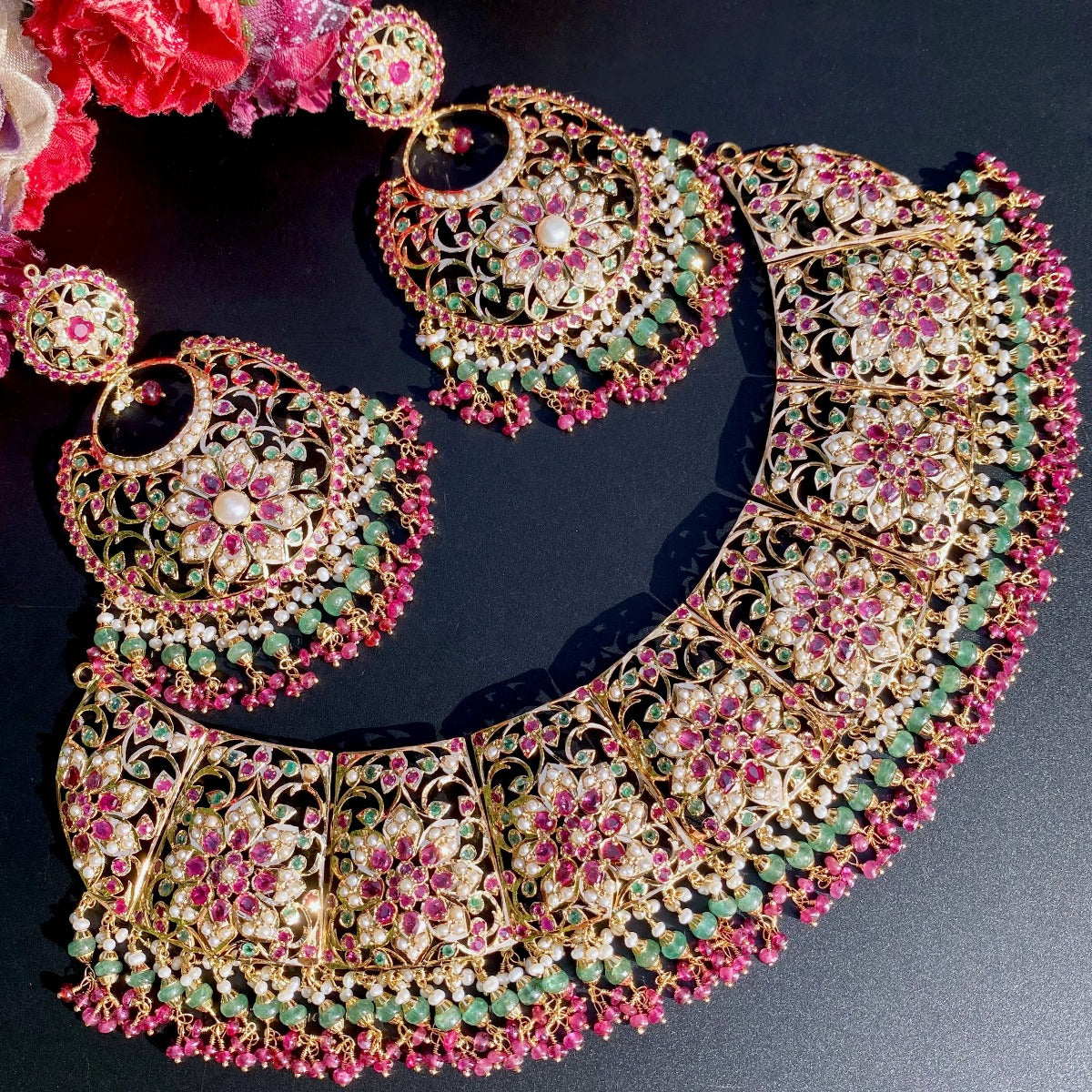 bridal wear pakistani set gold