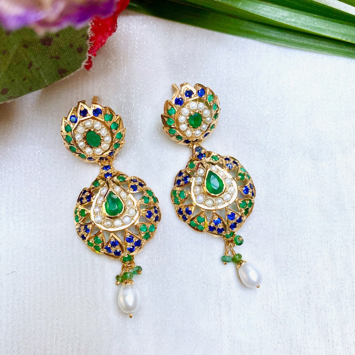 gold plated earrings design with price