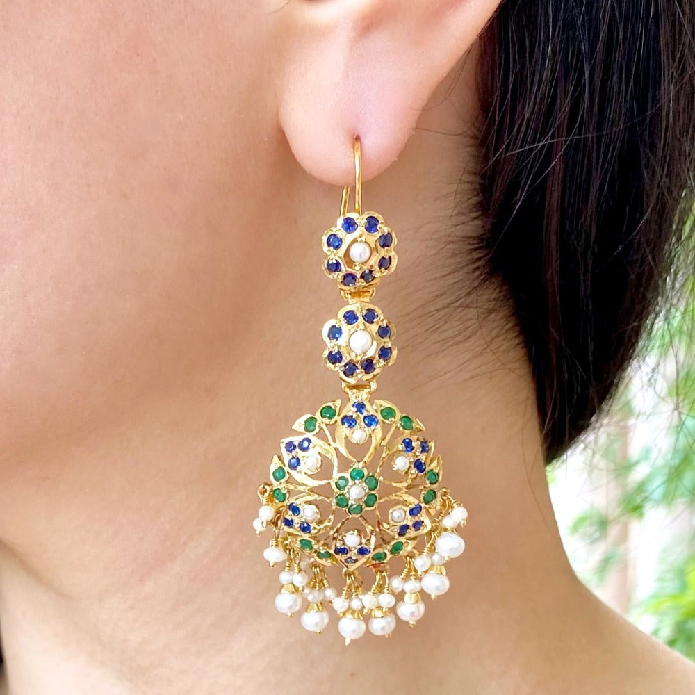 pakistani jadau earrings