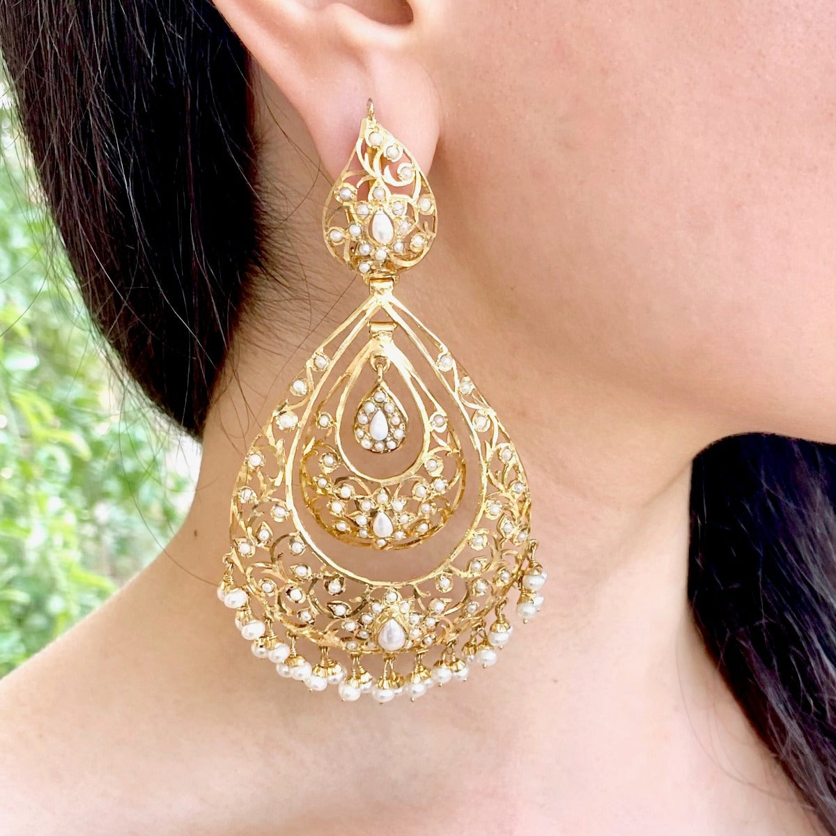 big pearl chandbali under 20000