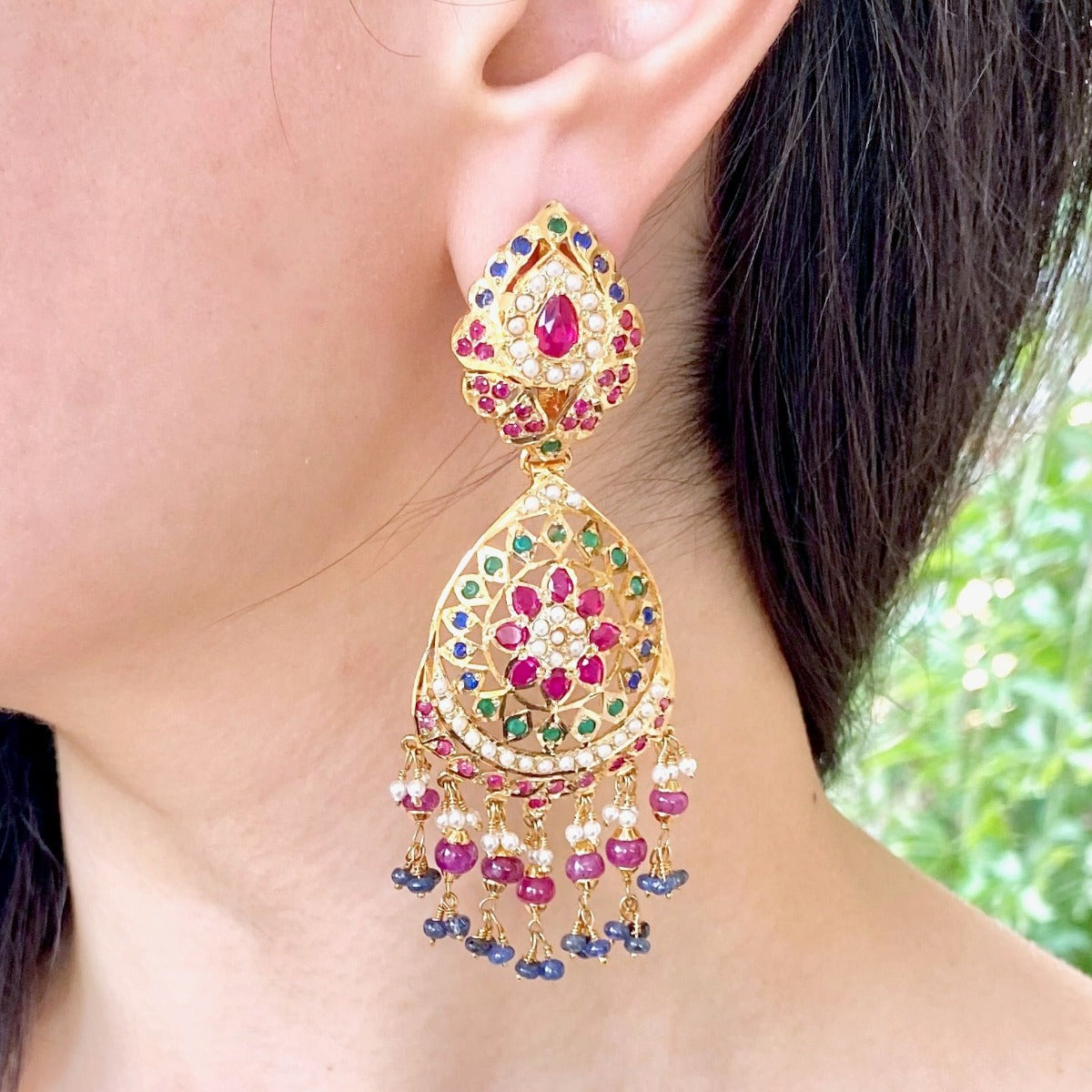 hyderabadi jadau earrings under 100000