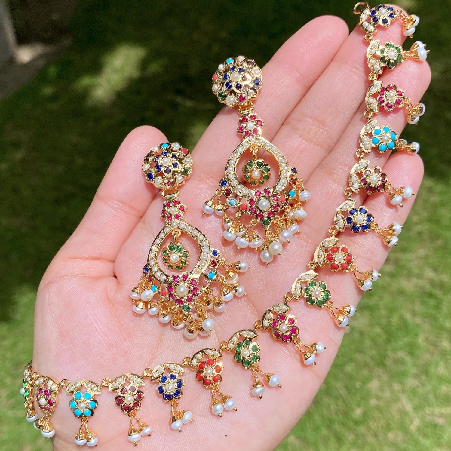 delicate pakistani navratna jewellery near me