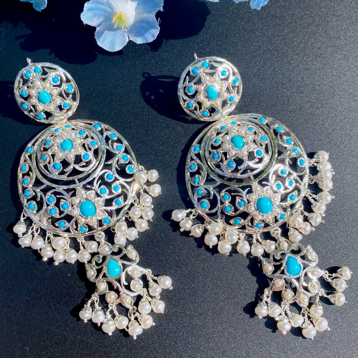 handmade silver earrings for women