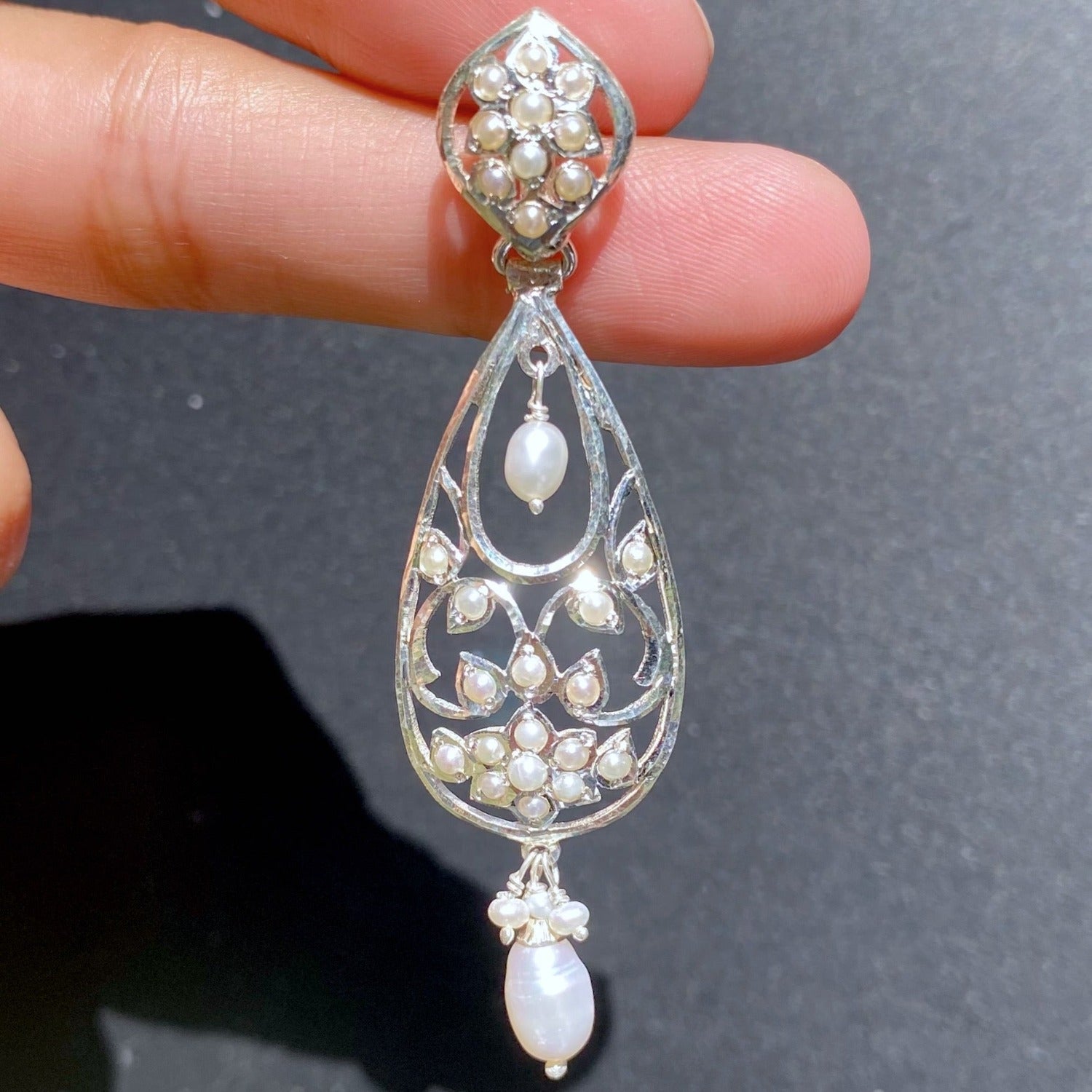 bohemian pearl drop earrings online