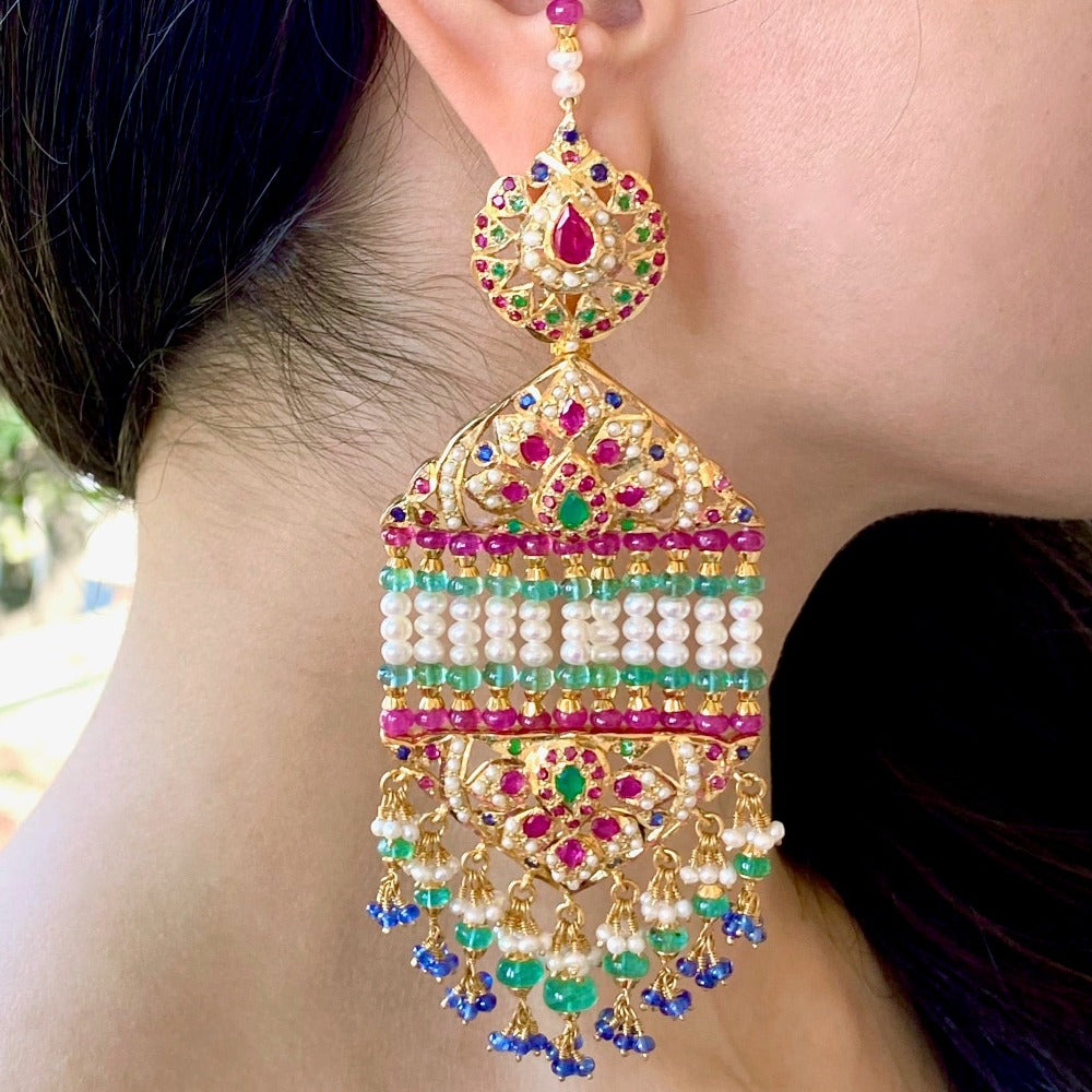 Hyderabadi jhummer earrings