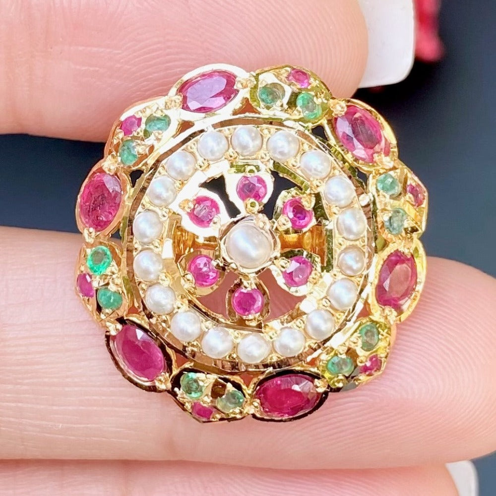Party Wear Floral Ring | For Women | 22ct Gold