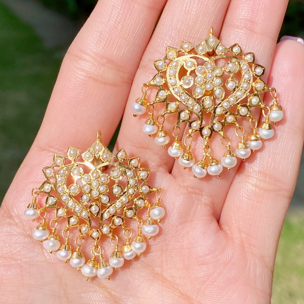 Gold Plated Pearl Stud Earrings | Freshwater Pearls ER 208