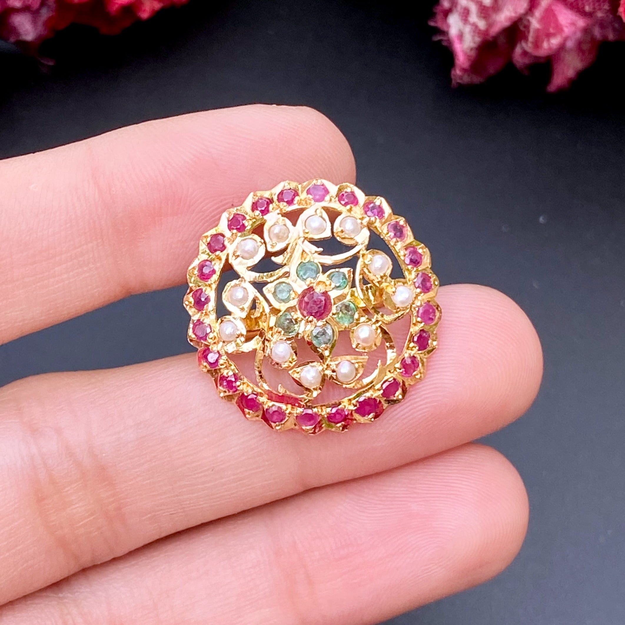 bengali joroa ring in gold