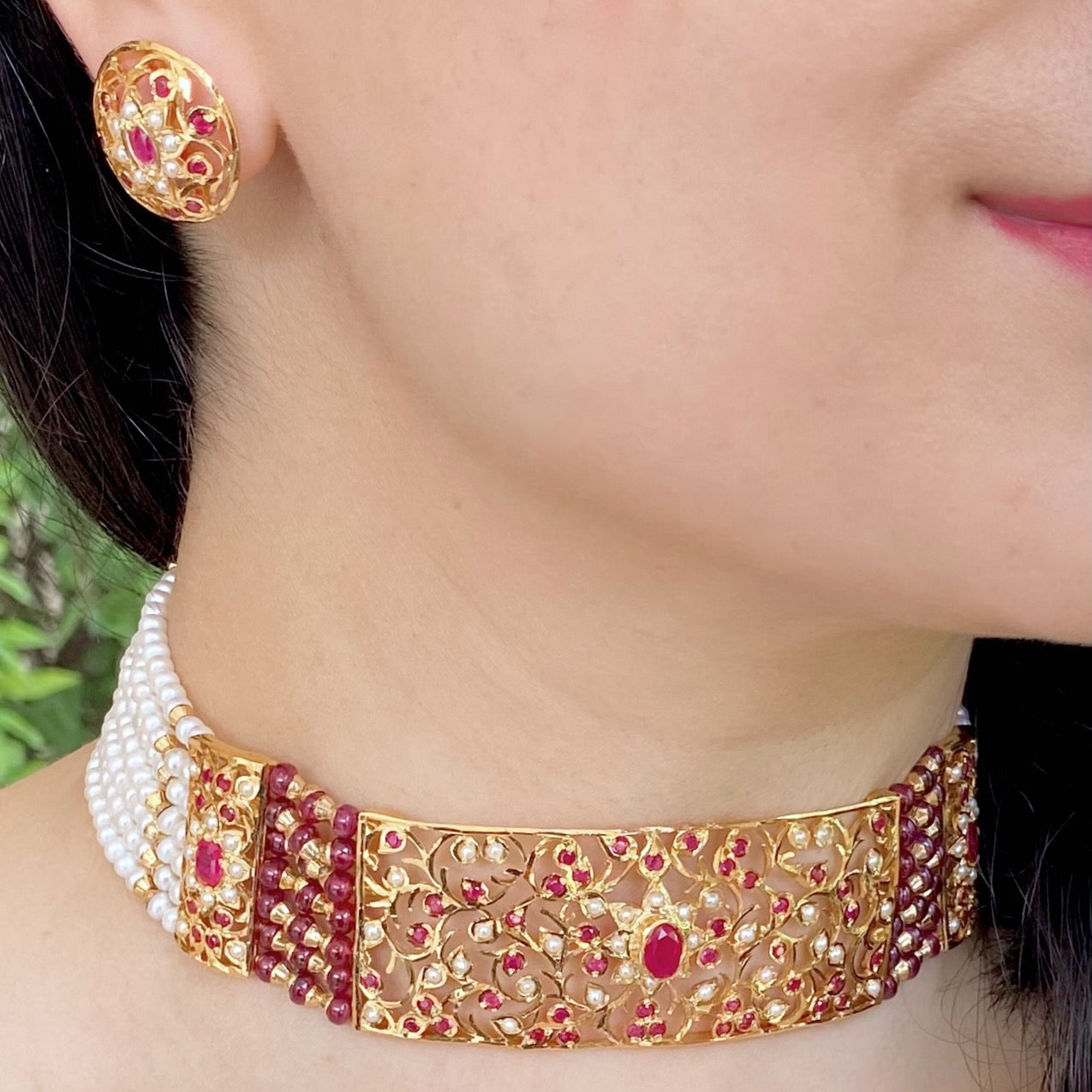 Antique Edwardian Styled | Choker Set | Gold Plated | Sterling Silver