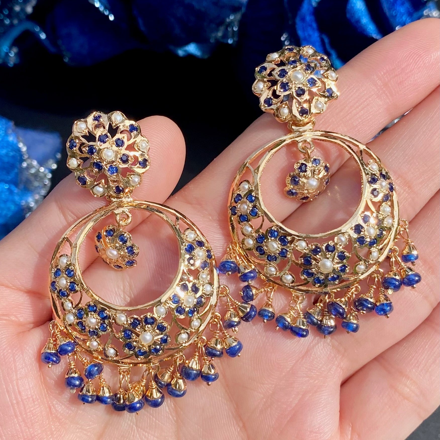 Sapphire Jewelry Sets | Gold Plated Jewellery | For Women NS 460