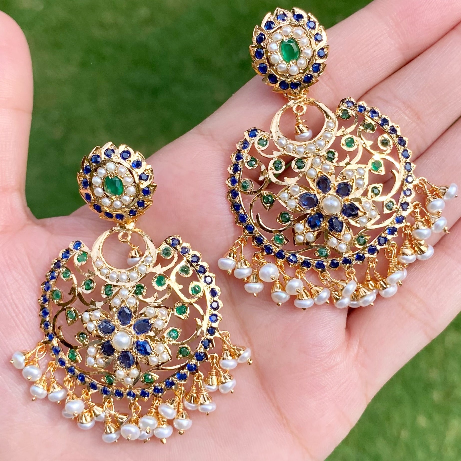 Evergreen Chandbali Earrings | Heritage Indian Jewellery | Mughal Era Jewellery | ER 369