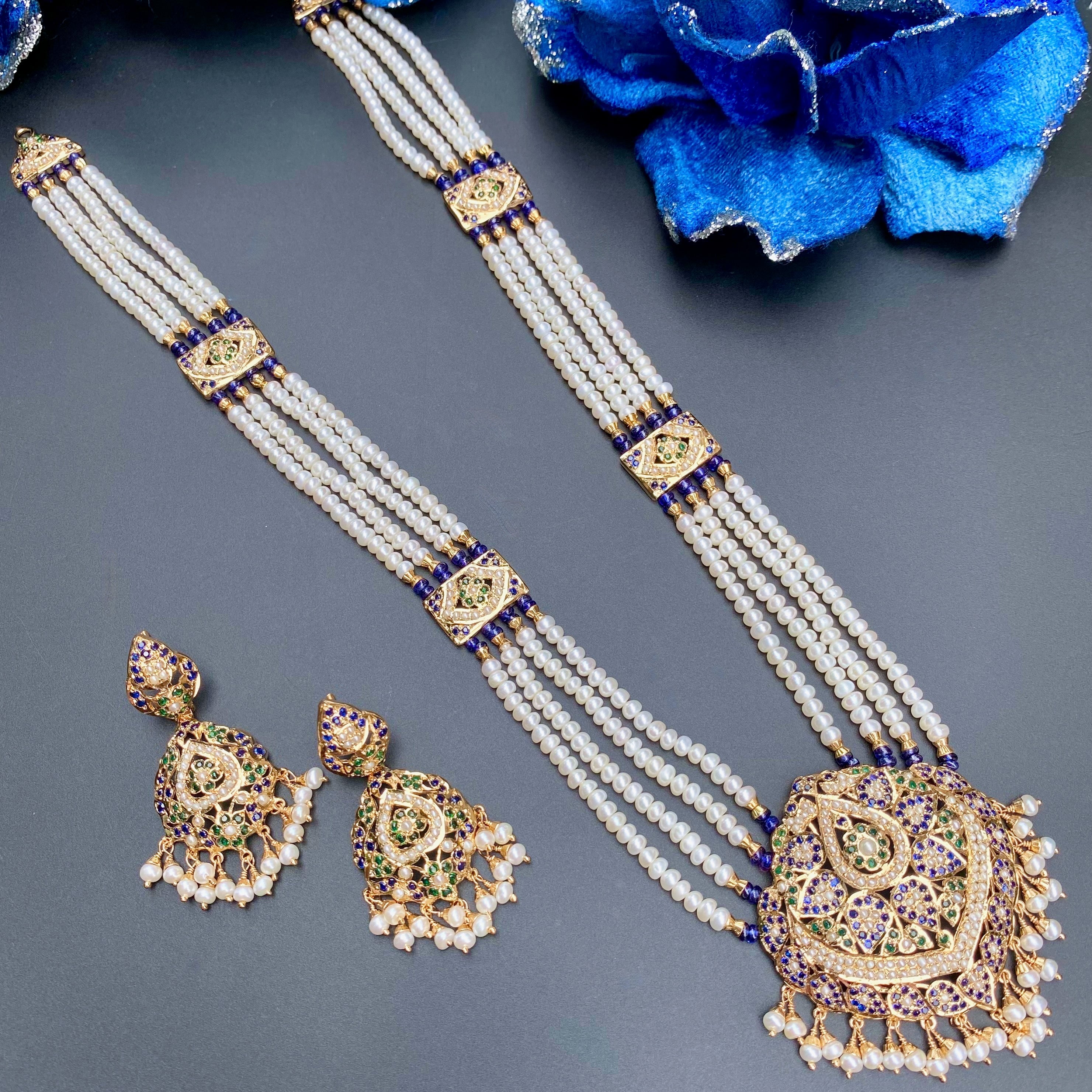 Exquisite Jadau Rani Haar Set | Gold Plated on Silver NS 425