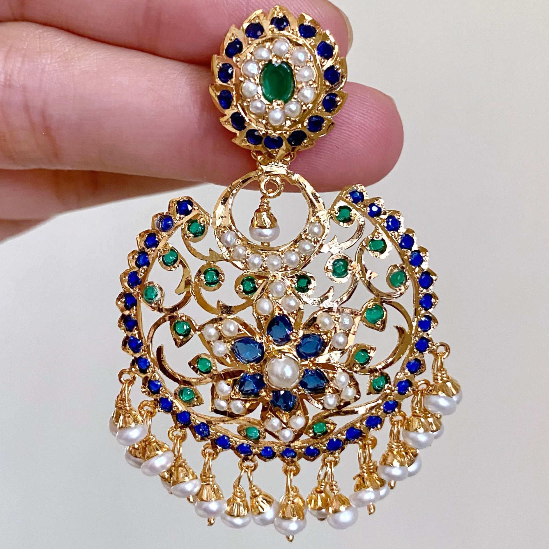 Evergreen Chandbali Earrings | Heritage Indian Jewellery | Mughal Era Jewellery | ER 369