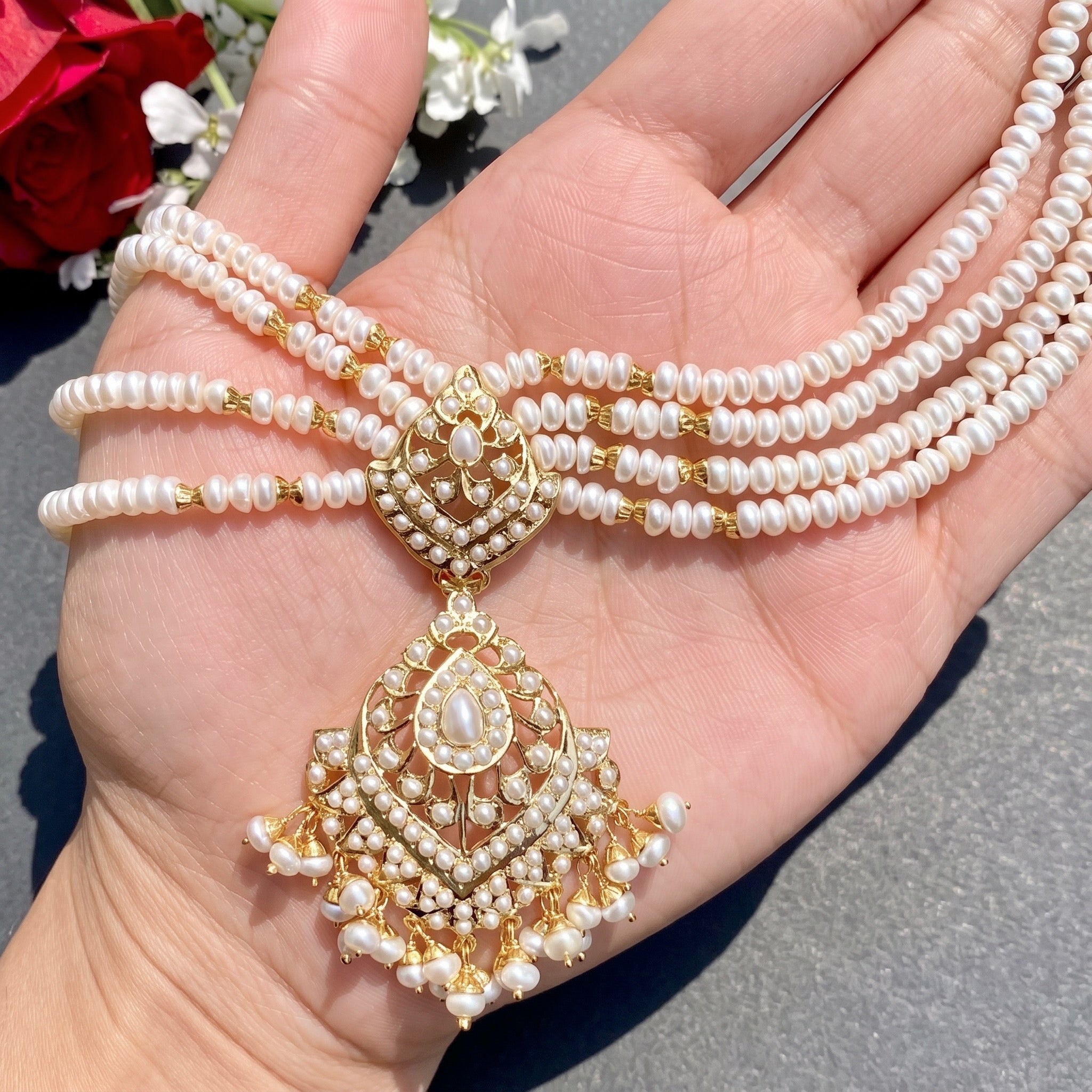 pearl choker set