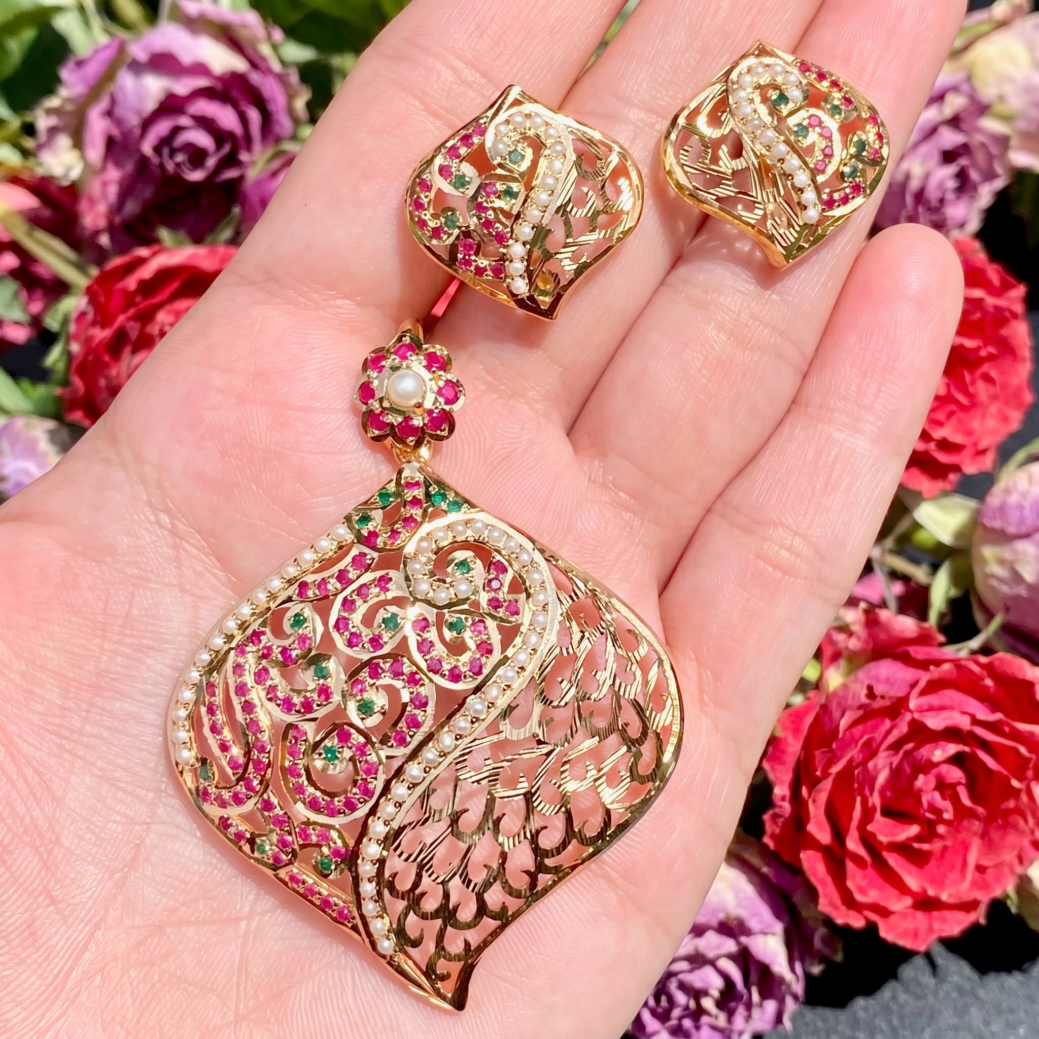 buy jadau pendant set in usa