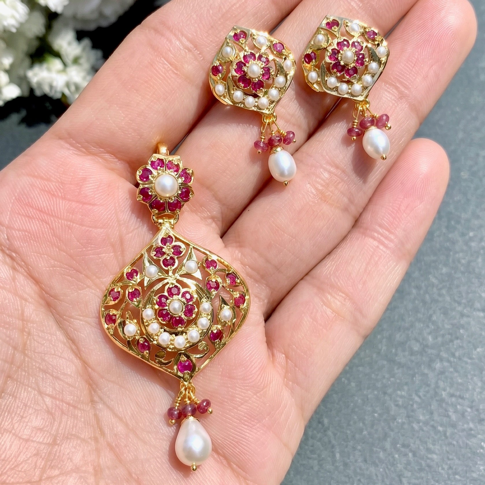 ruby pendant indian