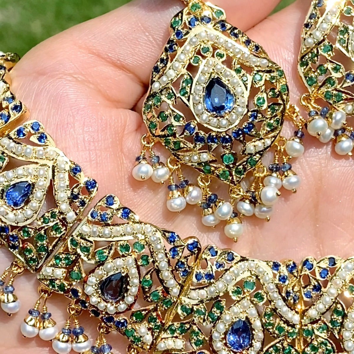 Indian jadau jewelry set for women