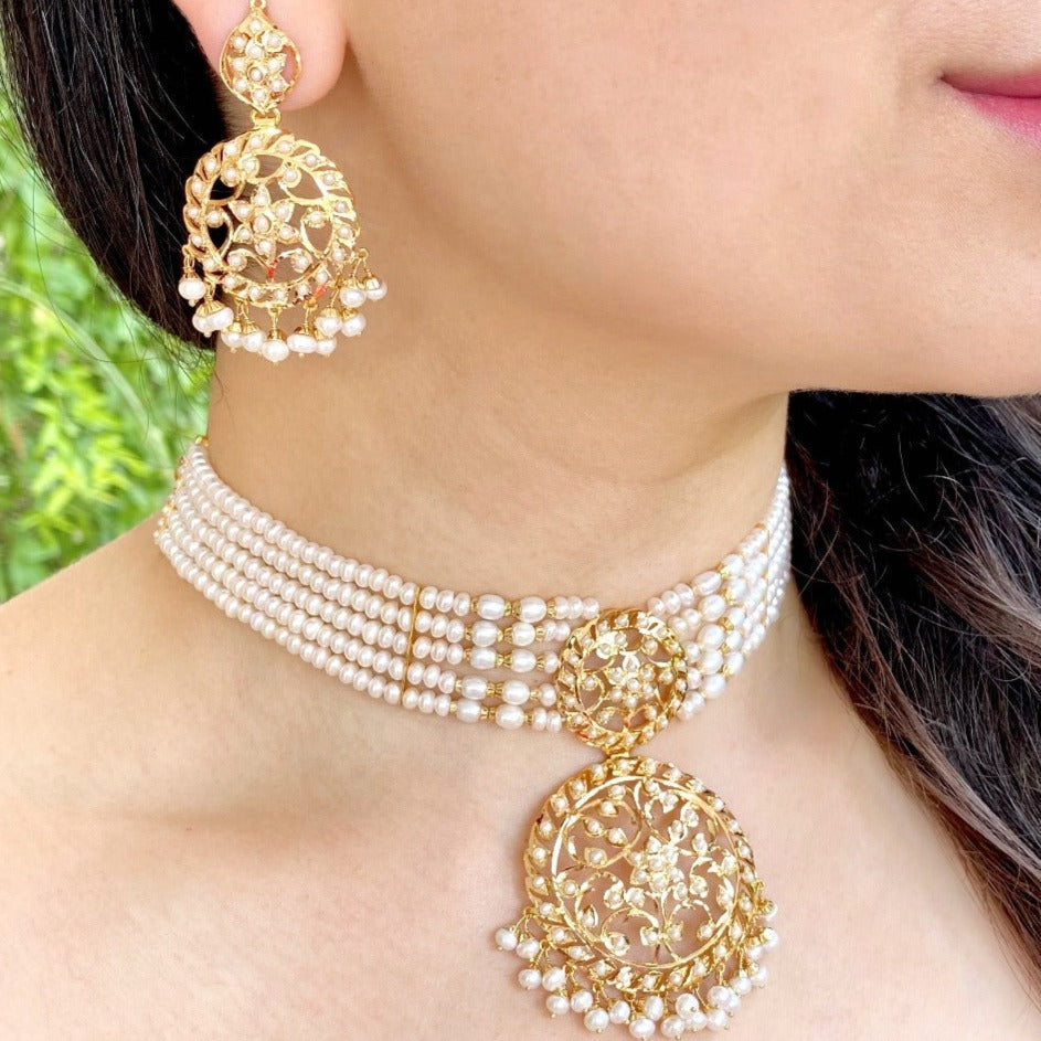 bengali pearl choker set